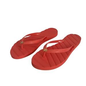 Tory Burch Kira Coral Crush Flip Flops Sandals Size 6M